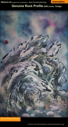 Genuine Rock Profile (GRP),Corfu, Twilight 60 X 100 cm, Acryl+Special canvas =ActiveBase Painting