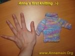 The first knitting 